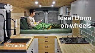 LA med student turns small van into ideal dorm on wheels, $14K total