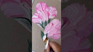 Blooming pink flowers painting #art #painting #flowers #trending