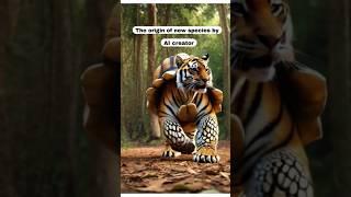 The origin of new species by AI creator #animal fusion #hybrids #shorts #youtubeshorts