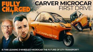 The future of city transport? A LEANING 3-wheeled microcar | Carver EV first drive