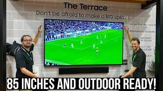 INSANELY BRIGHT! Samsung 85” Class The Terrace Full Sun Samsung Neo QLED 4K LST9 - Outdoor TV