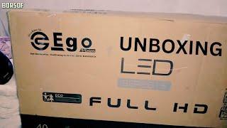 EGO 40 Inch Full HD LED TV Black Unboxing, Overview TV Stand Fitting Tutorial