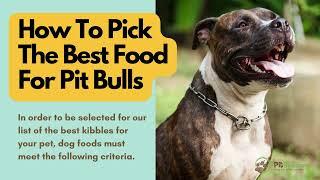 Best Dog Food For Pit Bulls