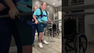 Hip disarticulation amputee walking for the first time. #short #viral #shortvideo #shorts #reels