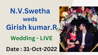 N.V.Swetha weds Girish kumar.R