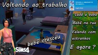 53 / The Sims 4 / bebê cresceu voltando ao trabalho cadê a baba bebê na rua falando com estranhos