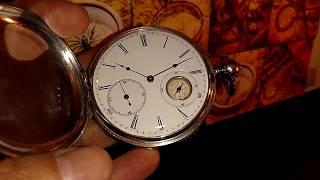 Silver Compass Full Hunter Case Antique Pocket Watch ( SOLD OUT )