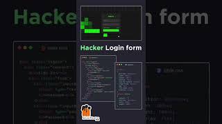 Hacker Login form #html#css#js#hacker#login#form