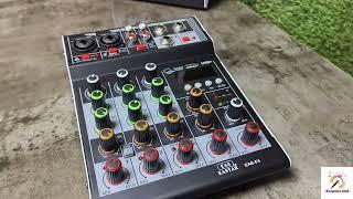 Audio Mixer 4 Channel Mini Audio Mixer DJ controller Mini karaoke mixer USB/BT Effects Interface