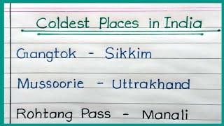 10 Coldest Places In India ll KPD point life ll