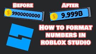 How to format leaderstat gui number in Roblox studio