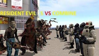 RESIDENT EVIL 5 BOSSES VS COMBINE - GMOD-FIGHTS