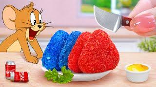 Oh My Tom and Jerry  Crispy Miniature Cheetos vs Takis Fry Fish Eel Recipe  Tina Mini Cooking