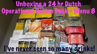 Unboxing a 24 hr Dutch Operational Ration Pack - Menu 8