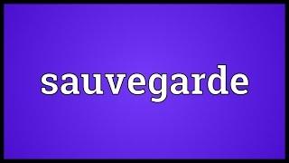 Sauvegarde Meaning