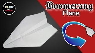 how to make a paper boomerang plane | paper airplane | craft with Hussain