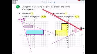 Enlarge shape with given sf and centre of enlargement