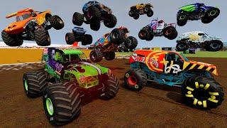 Grave Digger Monster Jam Insane Racing, Freestyle and High Speed Jumps