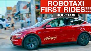 Tesla RoboTaxi Starts Service!!! First Customer Rides In Person Ride Along