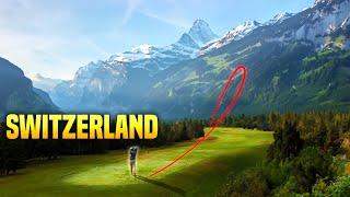 Switzerland golf courses have INSANE views