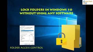 Lock any folder in Windows 10 without using any software | Windows 10 Tricks