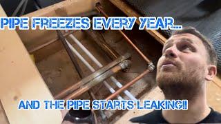 Hot water pipe freezes every year and needs sorting. Day in the Life of a plumber EP7