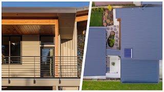 75 Exterior Home With A Butterfly Roof And A Black Roof Design Ideas You'll Love ⭐️