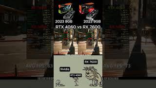 RTX 4060 vs RX 7600 #pcbuilding #pcgaming #pc #gpu #graphicscard #amd #nvidia