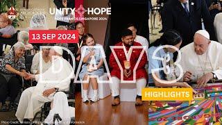 Day 3 Highlights of Pope Francis in Singapore 2024 (13 Sep 2024)