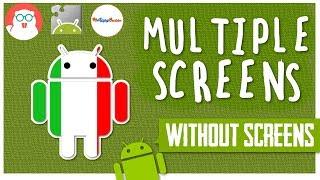 Tutorial: How to make a MULTIPLE screens app with a single screen! layout arrangements.