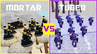 Tower Battles Mortar VS Tuber FARM