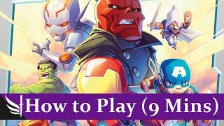 How to play Marvel United Board Game (Solo, FULL Rules, 9 Minutes)