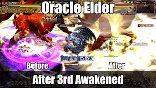 Comparison of Oracle Elder before and after 3rd Awakened with same stat STG F18