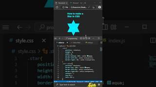 How to make Star in CSS⭐  #shorts #css #youtube  #webdevelopment