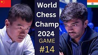 YOUNGEST EVER WORLD CHESS CHAMPION! || World Chess Championship 2024 Game 14 || Liren vs. Gukesh