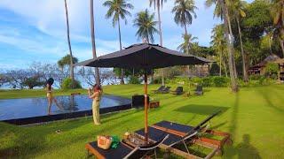 【4K】Koh Tao Haad Tien Beach Resort Walking Tour | Holiday Ambiance