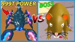 I Became The BIGGEST BUG to Fight the GIANT RAT BOSS! - Roblox Bug Simulator