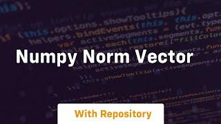 numpy norm vector