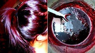 Nisha Henna based hair color || nisha burgundy hair color || nisha mehandi