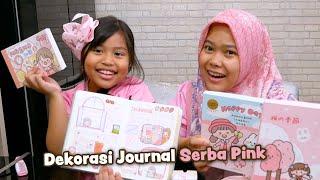 KAKAK SENJA BIKIN DEKORASI JURNAL SERBA WARNA PINK | stiker kawaii + pita Washi - SENJA FIRSTA