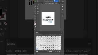 Using Glyphs of a Typeface to Elevate the Design for Logos! #adobeillustrator  #designtricks