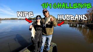 Husband Vs Wife Fishing Challenge... Weiss Lake