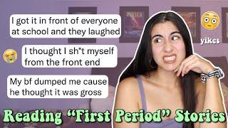 Reading Your 'FIRST PERIOD' Horror Stories 5 (omg the tea!) | Just Sharon