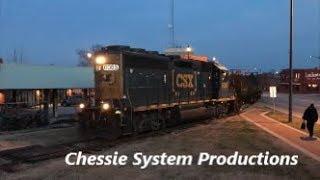 [CSXT]6085 GP38-2S LHF Leads F736-09 Headed back To The Yard & Loud 3rd Gen K5LA In Fay NC