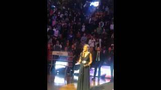 Alison Hinds sings US National Anthem live at NBA game