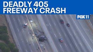 LAPD sergeant and civilian killed in 405 Freeway crash  | FOX 11 LA
