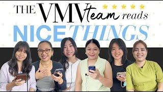 The VMV Team reads Nice Things | VMV Hypoallergenics