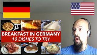 American Reacts To 10 Breakfast Foods to eat in Germany | German Video