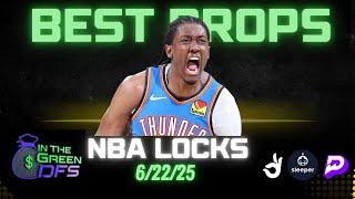 PRIZEPICKS NBA TODAY | BEST 5 BETS | SUNDAY 6/22/25 | BONUS MLB BET 