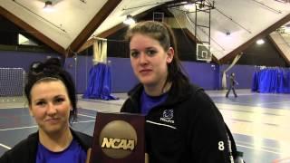 Seniors Shannon Thompson and Kayla Wilson Talk After UMB's Regional Final Win Over Bowdoin.mov